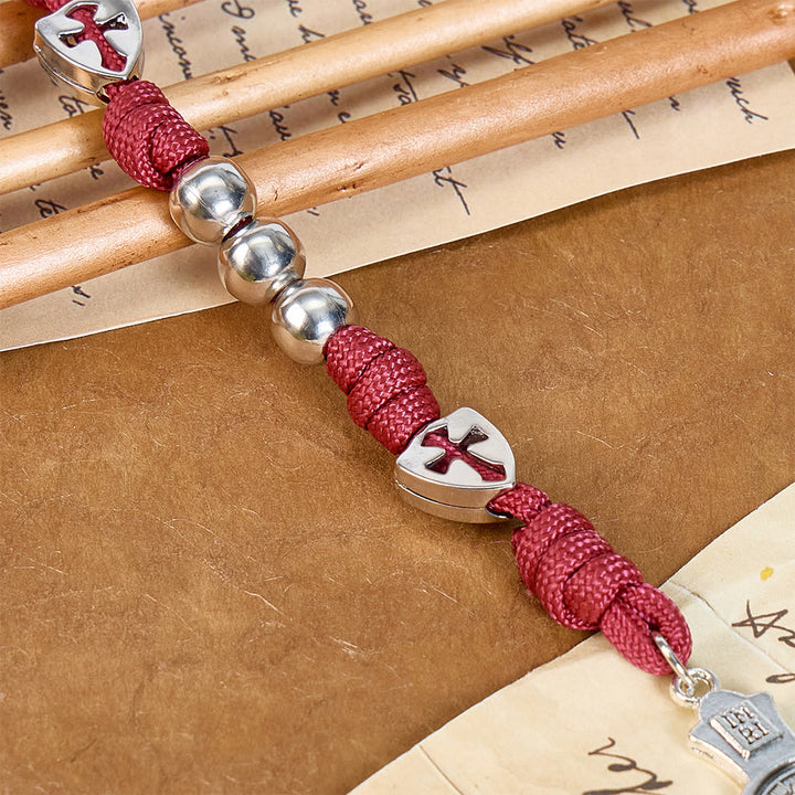 Christianartworkshop Sturdy Paracord Rosary With Sculpted Crucifix: Totem Of Abiding Divine Fortification - image 3