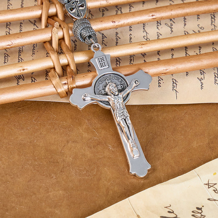 Christianartworkshop Sturdy Paracord Rosary With Sculpted Crucifix: Totem Of Abiding Divine Fortification - image 14