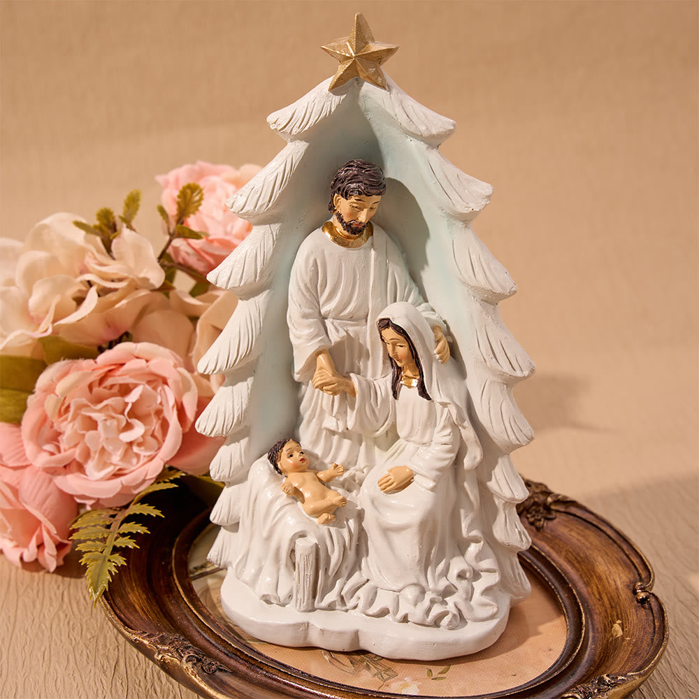 Christianartworkshop Compact Holy Family Nativity Table Figurine: Token Of Heartfelt Holiday Benevolence - image 1