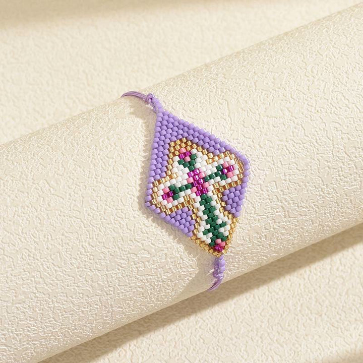 FREE Today: Multi-Style Holy Portrait Seed Bead Bracelet: Sign Of Tender Timeless Sacred Joy - Cross A - image 3