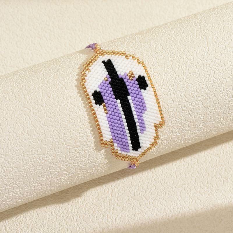 Christianartworkshop Multi-Style Holy Portrait Seed Bead Bracelet: Sign Of Tender Timeless Sacred Joy - Cross E - image 9