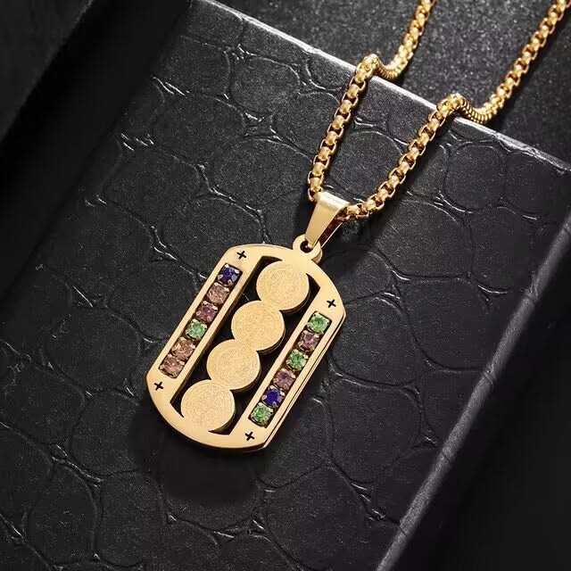 Christianartworkshop Polished St. Benedict Medallion Necklace: Token Of Soothing Daily Spiritual Calm - Golden - image 8