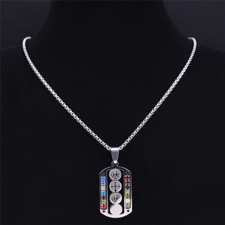 FREE Today: Polished St. Benedict Medallion Necklace: Token Of Soothing Daily Spiritual Calm - image 1