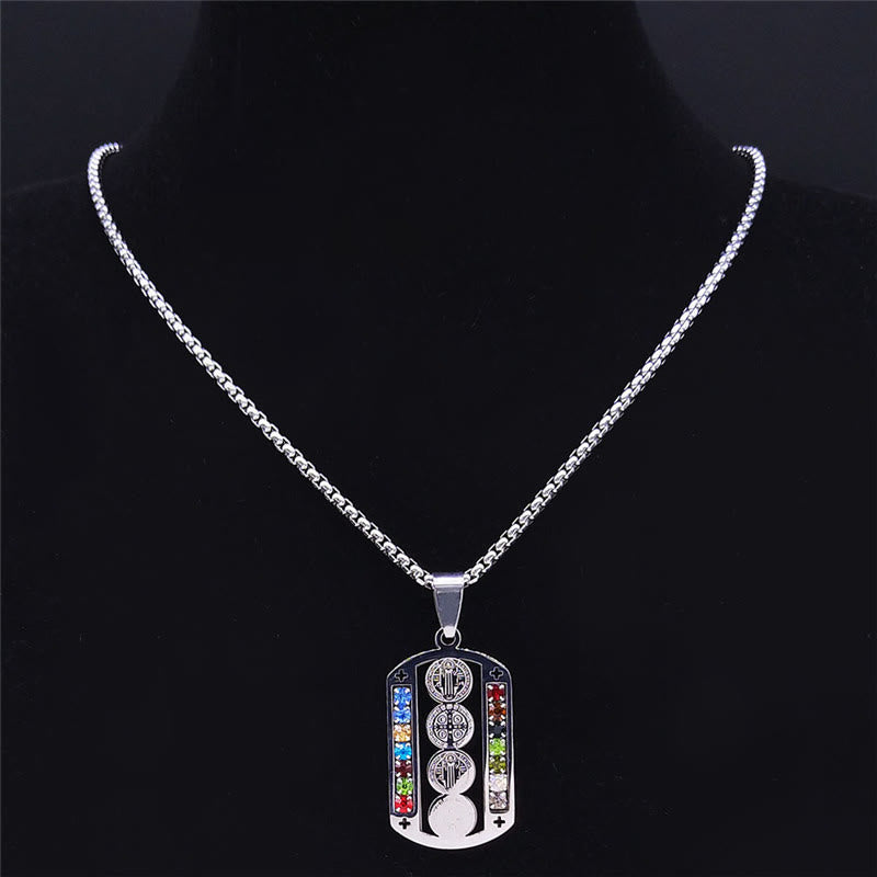 Christianartworkshop Polished St. Benedict Medallion Necklace: Token Of Soothing Daily Spiritual Calm - image 1