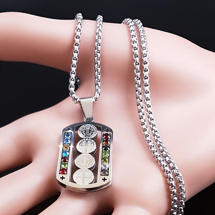 Christianartworkshop Polished St. Benedict Medallion Necklace: Token Of Soothing Daily Spiritual Calm - image 3