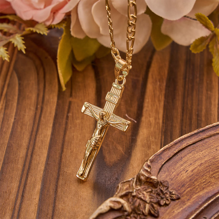 Christianartworkshop Detailed Copper Crucifix Pendant Necklace: Token Of Unending Divine Love - image 5
