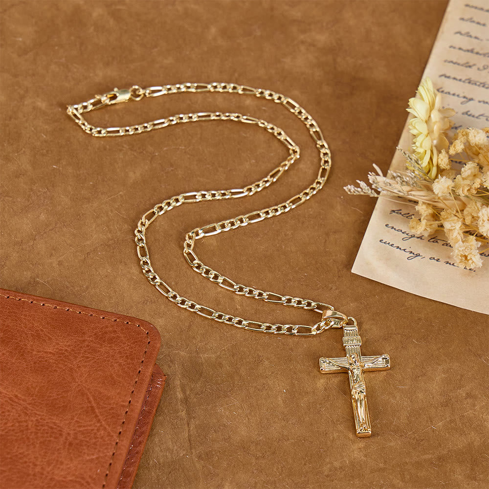 Christianartworkshop Detailed Copper Crucifix Pendant Necklace: Token Of Unending Divine Love - image 1