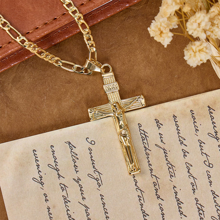 Christianartworkshop Detailed Copper Crucifix Pendant Necklace: Token Of Unending Divine Love - image 4