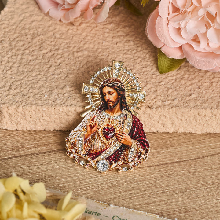 FREE Today: Detailed Zinc Alloy Holy Figure Brooch: Symbol Of Calm Everlasting Grace - Jesus - image 0