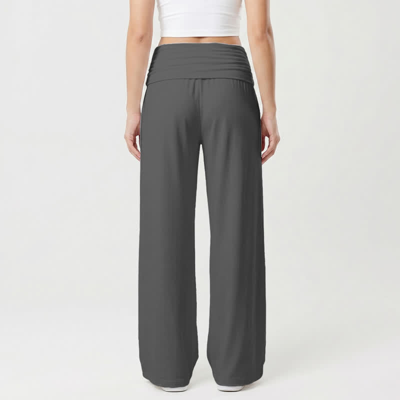 Christianartworkshop Jesus Saves Pink Cross Foldover Women's Wide Leg Pants - image 7