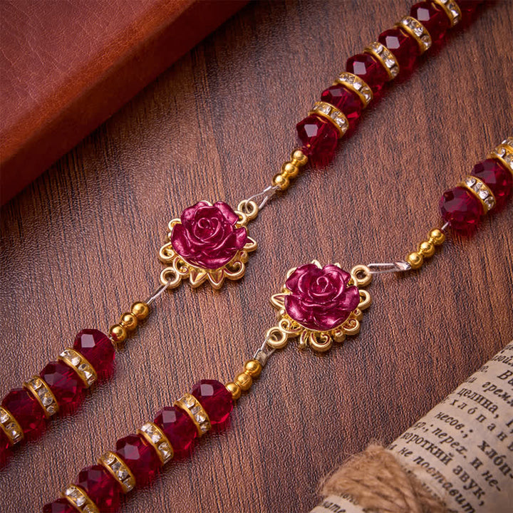 Christianartworkshop Crimson Red Rose St.Benedict Rosary: Emblem of Gentle Heavenly Grace - image 6