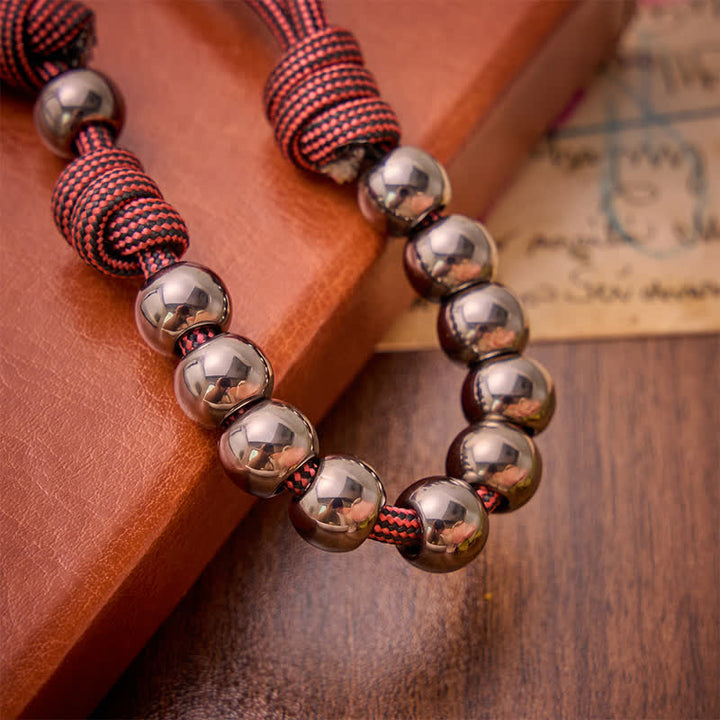 Christianartworkshop Burgundy Paracord St.Michael Archangel Pocket Rosary: Emblem of Brave Heavenly Grace - image 2