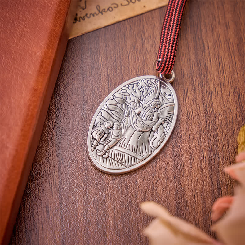 Christianartworkshop Burgundy Paracord St.Michael Archangel Pocket Rosary: Emblem of Brave Heavenly Grace - image 6