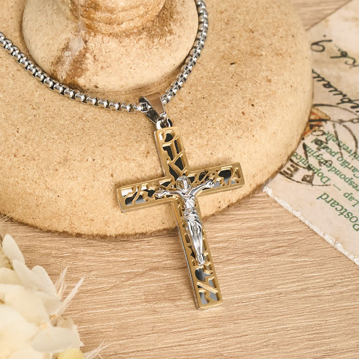 Christianartworkshop Openwork Corpus Crucifix Pendant Necklace: Token Of Abiding Divine Mercy - image 4