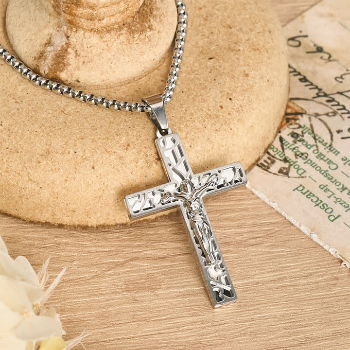 FREE Today: Openwork Corpus Crucifix Pendant Necklace: Token Of Abiding Divine Mercy - image 2