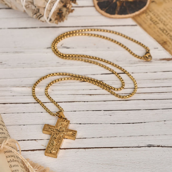 Christianartworkshop Polished Radiant Halo Crucifix Pendant Necklace: Token Of Everlasting Divine Grace - image 4