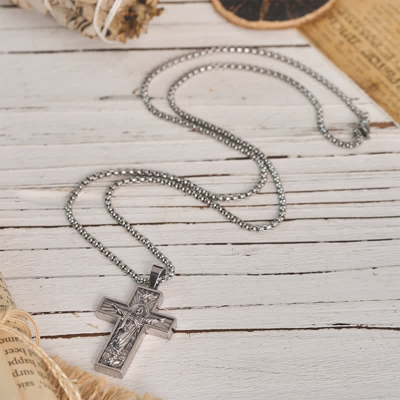 Christianartworkshop Polished Radiant Halo Crucifix Pendant Necklace: Token Of Everlasting Divine Grace - image 8