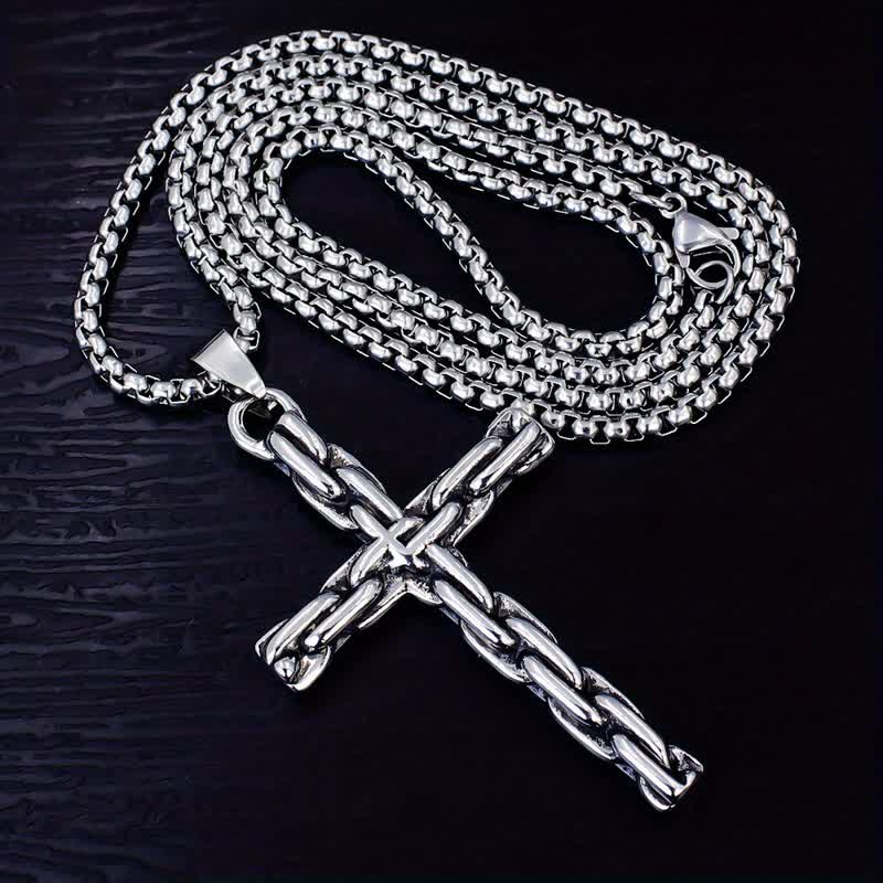Christianartworkshop Sculpted Chain Cross Necklace: Symbol Of Calm Abiding Peace - image 2