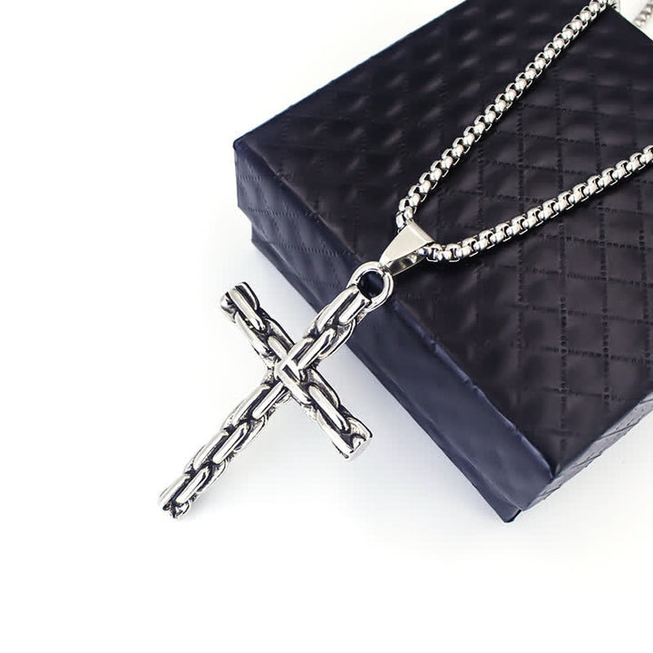 Christianartworkshop Sculpted Chain Cross Necklace: Symbol Of Calm Abiding Peace - image 4