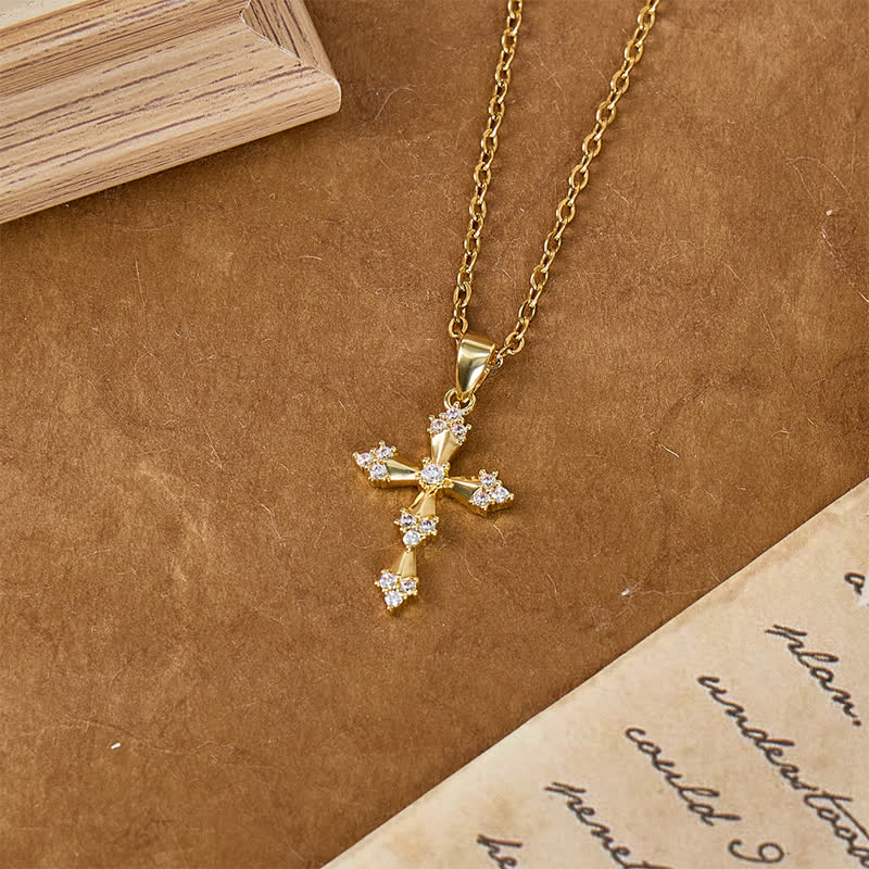 Christianartworkshop Lightweight Dainty Crystal Cross Necklace: Sign of Timeless Sacred Solace - image 4