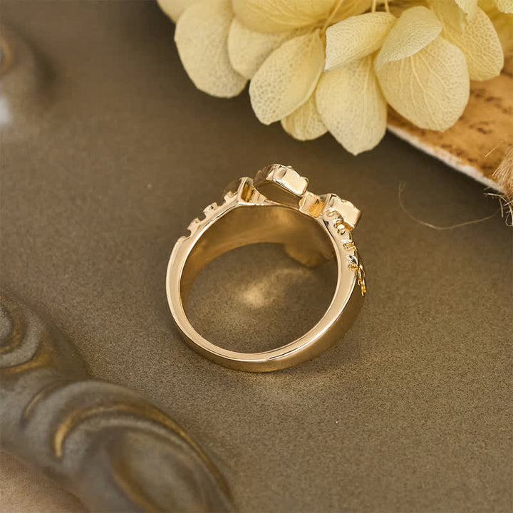 Christianartworkshop Raised Hammered Cross Stainless Steel Ring: Token of Divine Shelter - image 5