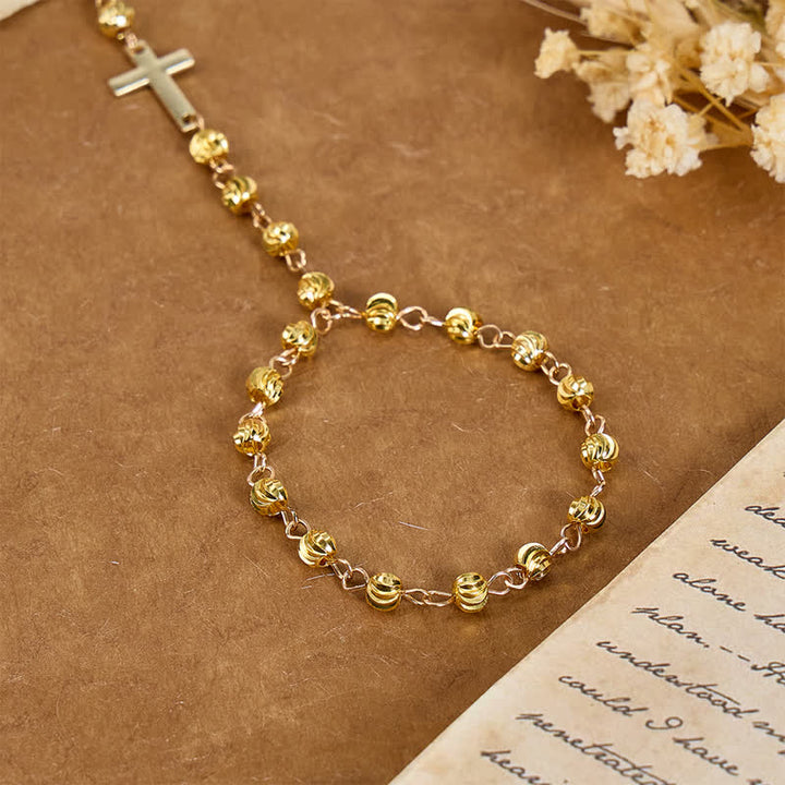 Christianartworkshop Sacred Our Lady Medallion Beaded Chain: Symbol of Calm Abiding Peace - image 10