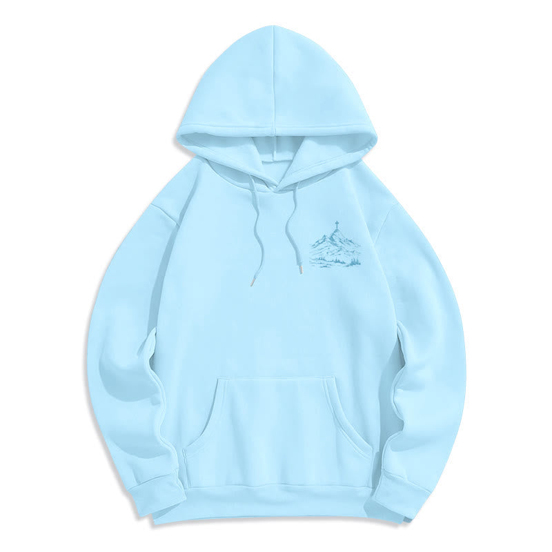 Christianartworkshop Follow His Lead Mountain Cross Pullover Hoodie - image 23