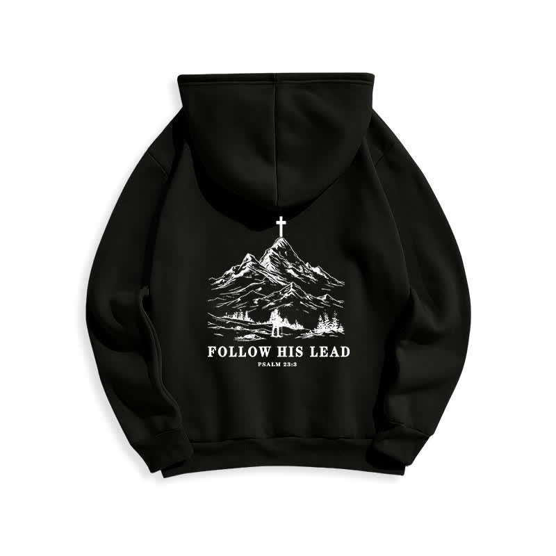 Christianartworkshop Follow His Lead Mountain Cross Pullover Hoodie - image 1