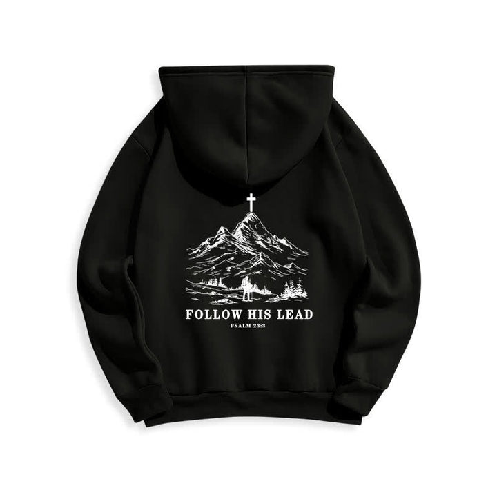 Christianartworkshop Follow His Lead Mountain Cross Pullover Hoodie - image 1