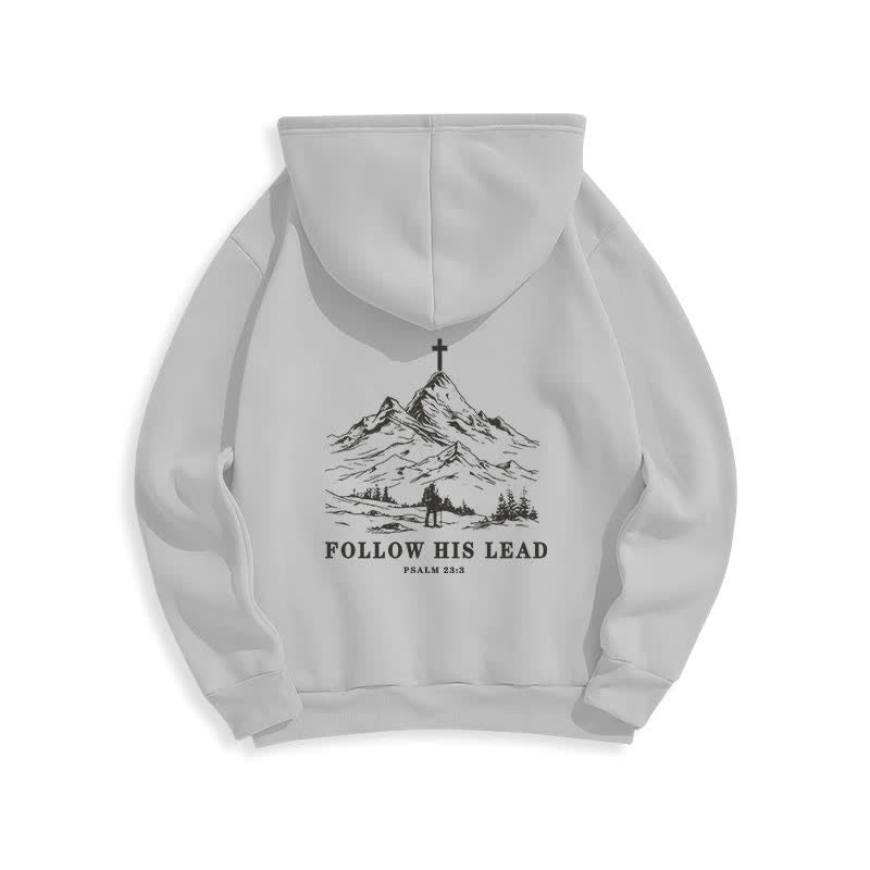 Christianartworkshop Follow His Lead Mountain Cross Pullover Hoodie - image 7