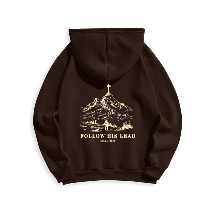 Christianartworkshop Follow His Lead Mountain Cross Pullover Hoodie - image 19
