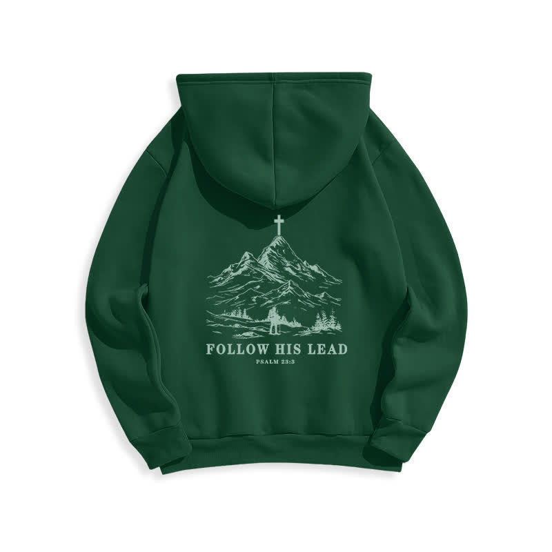 Christianartworkshop Follow His Lead Mountain Cross Pullover Hoodie - image 10
