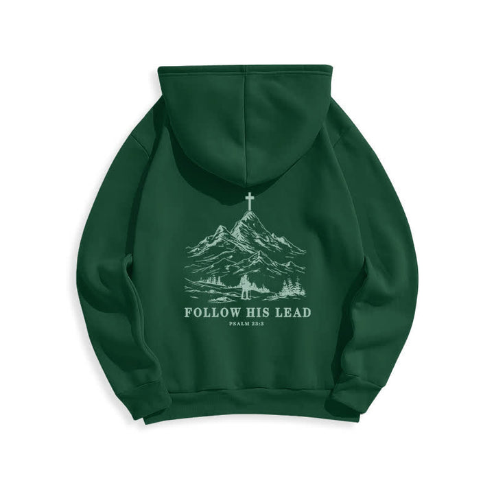Christianartworkshop Follow His Lead Mountain Cross Pullover Hoodie - image 10
