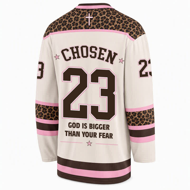 Christianartworkshop God Is Bigger Than Your Fear Hockey Jersey - image 2