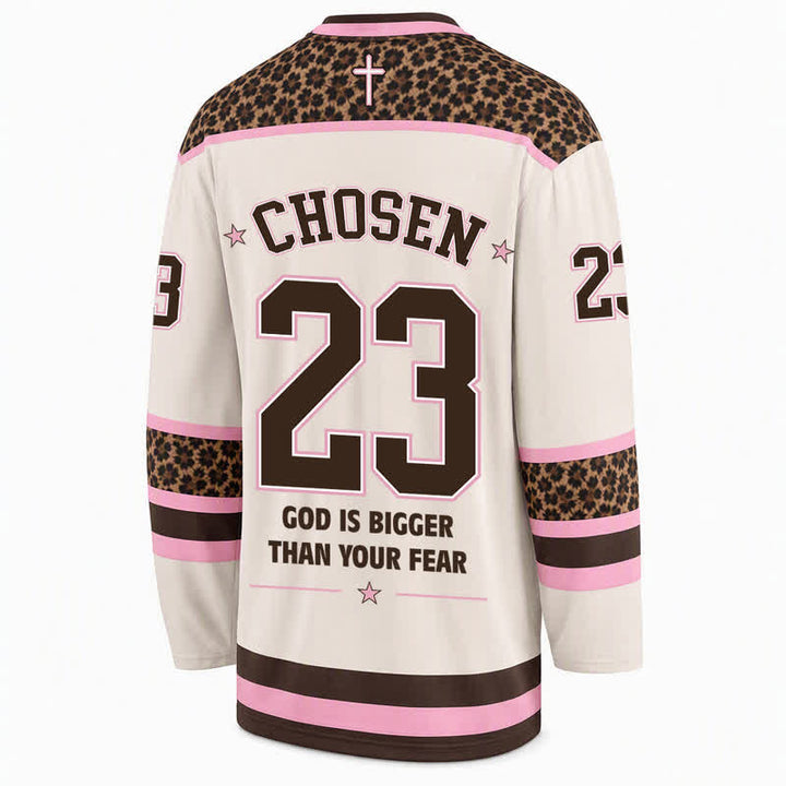 Christianartworkshop God Is Bigger Than Your Fear Hockey Jersey - image 2