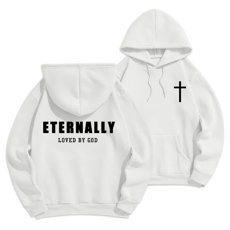 Christianartworkshop Eternally Loved By God Fleece Pullover Hoodies - image 3