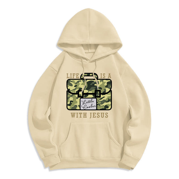 Christianartworkshop Life With Jesus Camo Graphic Fleece Pullover Hoodie - image 7