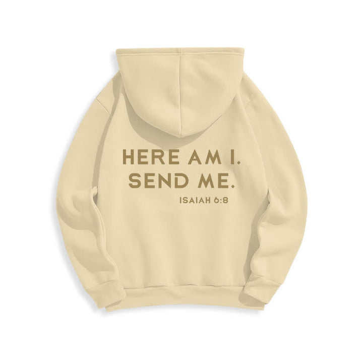 Christianartworkshop Here Am I Send Me Isaiah 6 8 Fleece Hoodie - image 7