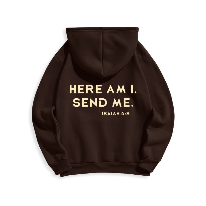 Christianartworkshop Here Am I Send Me Isaiah 6 8 Fleece Hoodie - image 13