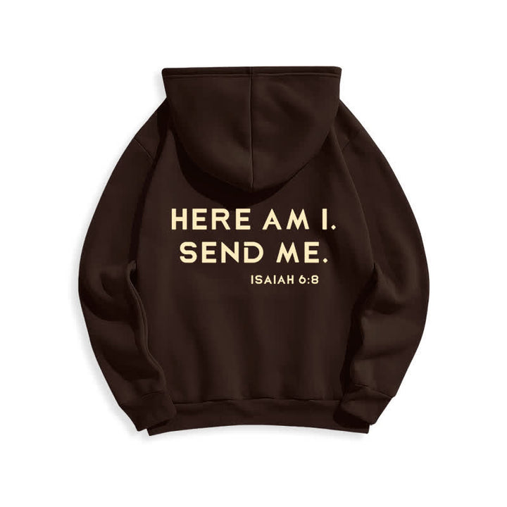 Christianartworkshop Here Am I Send Me Isaiah 6 8 Fleece Hoodie - image 13