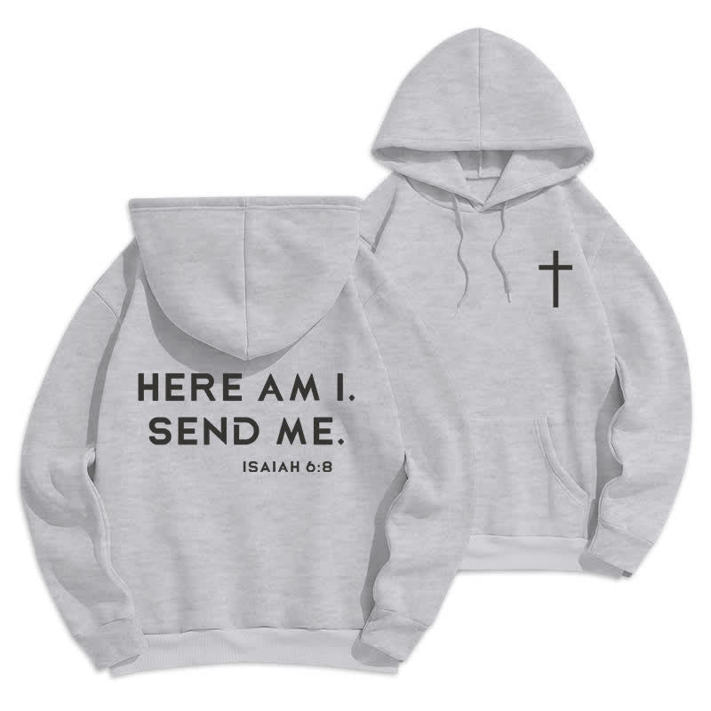 Christianartworkshop Here Am I Send Me Isaiah 6 8 Fleece Hoodie - image 9