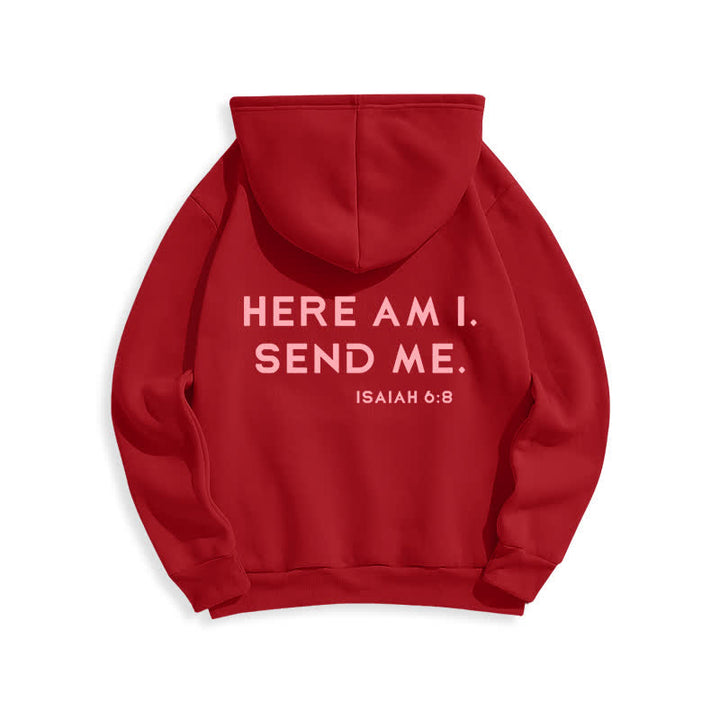 Christianartworkshop Here Am I Send Me Isaiah 6 8 Fleece Hoodie - image 19