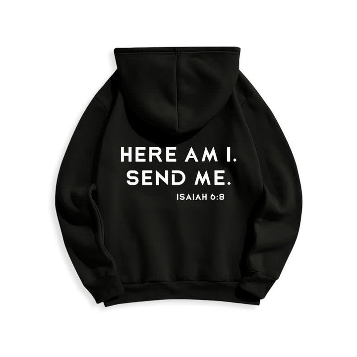 Christianartworkshop Here Am I Send Me Isaiah 6 8 Fleece Hoodie - image 1