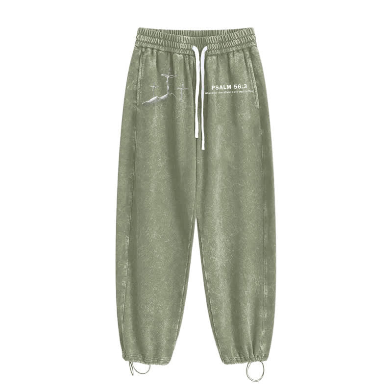 Christianartworkshop Psalm 56:3 Cross Graphic Blush Washed Sweatpants - image 27