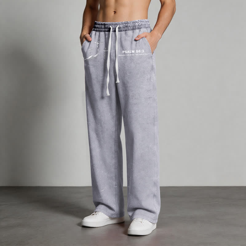 Christianartworkshop Psalm 56:3 Cross Graphic Blush Washed Sweatpants - image 22