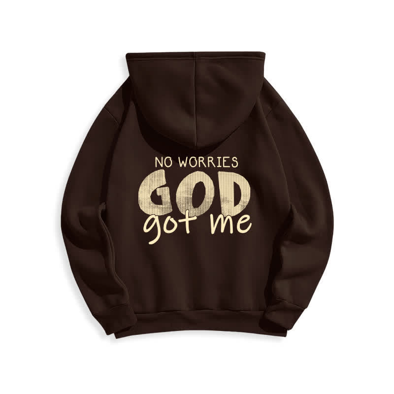 Christianartworkshop No Worries God Got Me Oversized Red Hoodie - image 16