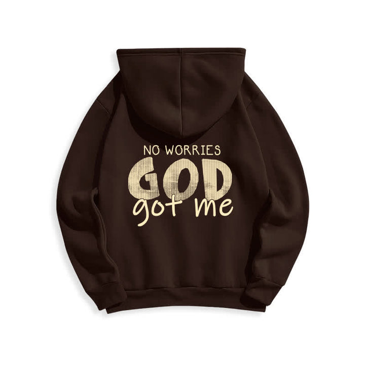 Christianartworkshop No Worries God Got Me Oversized Red Hoodie - image 16