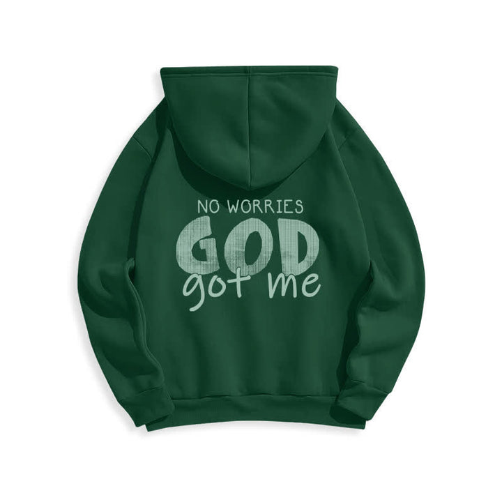 Christianartworkshop No Worries God Got Me Oversized Red Hoodie - image 13