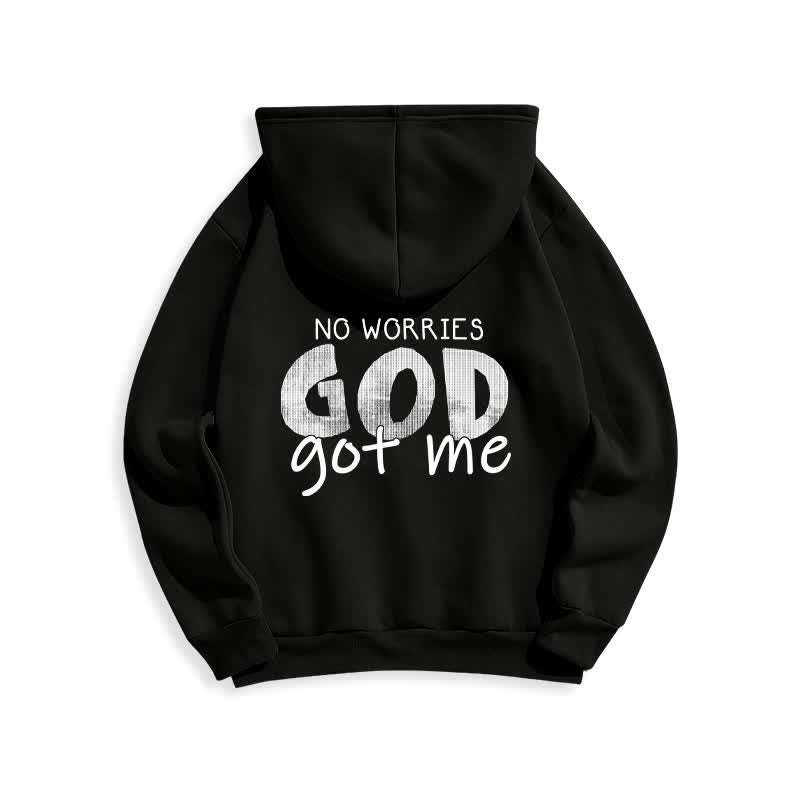 Christianartworkshop No Worries God Got Me Oversized Red Hoodie - image 7