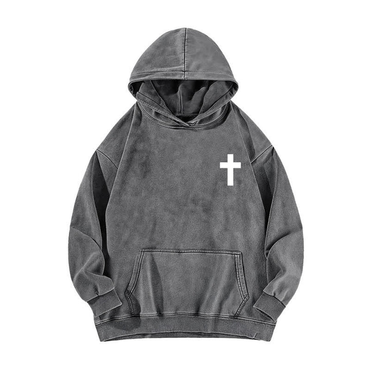 Christianartworkshop The Lord Is On My Side Washed Hoodie - image 8
